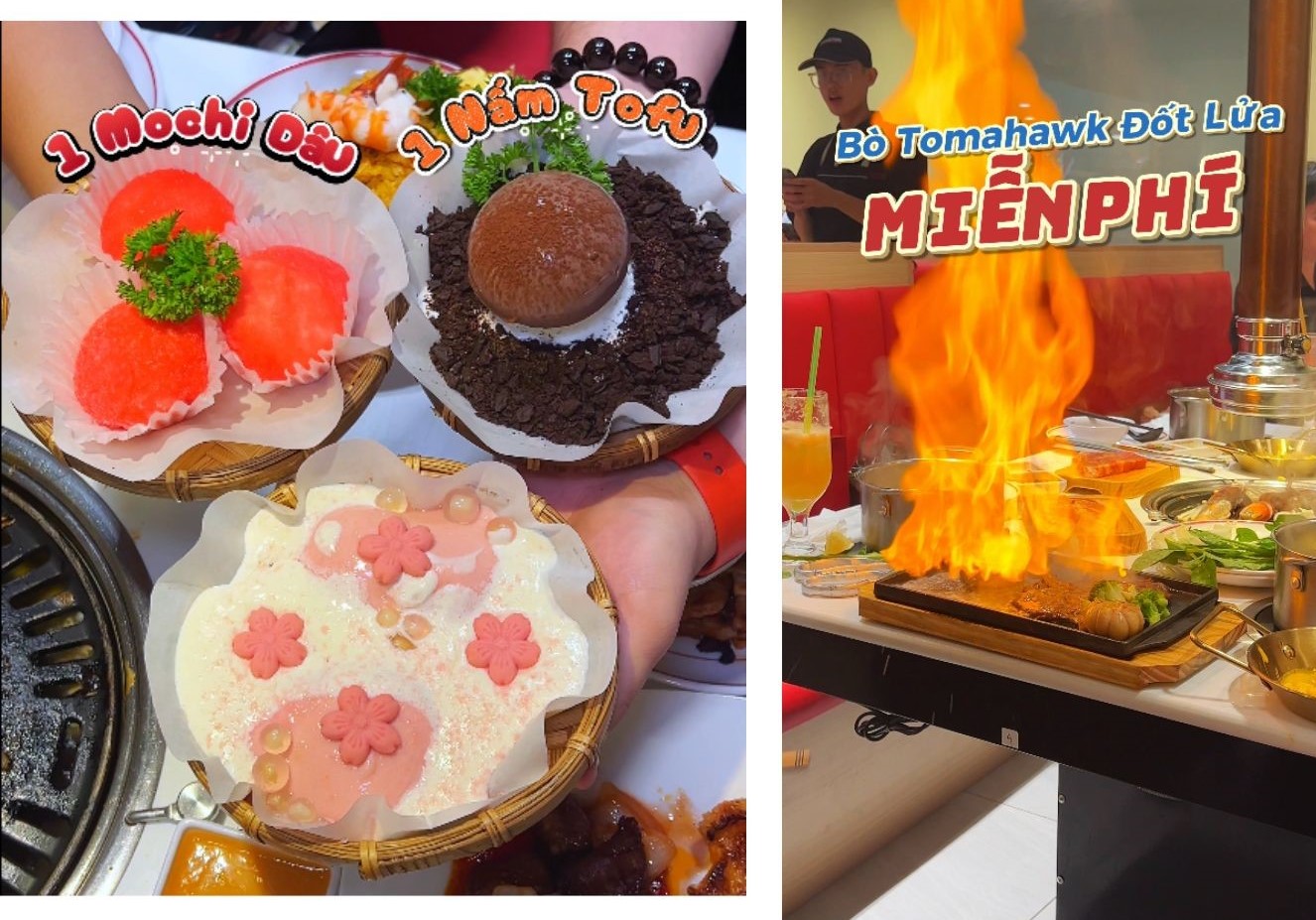 TẶNG TRÁNG MIỆNG HOẶC BÒ TOMAHAWK KHI ĐẶT BÀN TRƯỚC